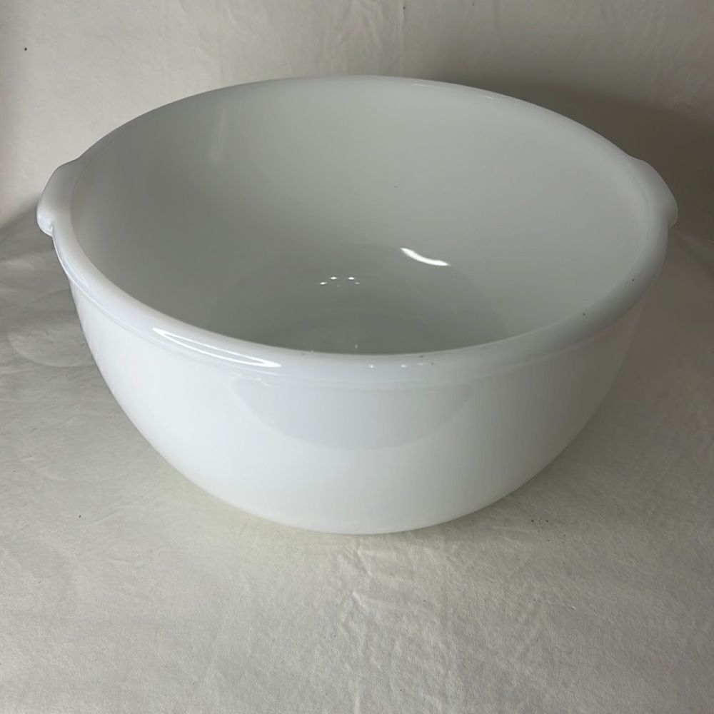 Glasbake For Sunbeam White Glass Bowl 3 1/2 Quarts